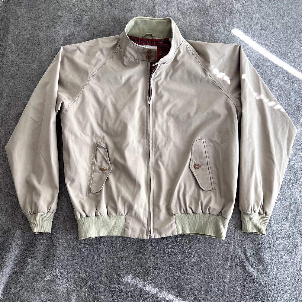 Vintage‎ Woolrich Jacket Men's 46 XL Tan Quilt Lined Full Zip Old Money